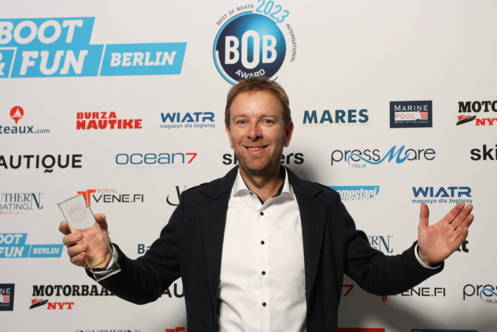 Dominik Entzminger bei der Preisverleihung des Best of Boats Awards